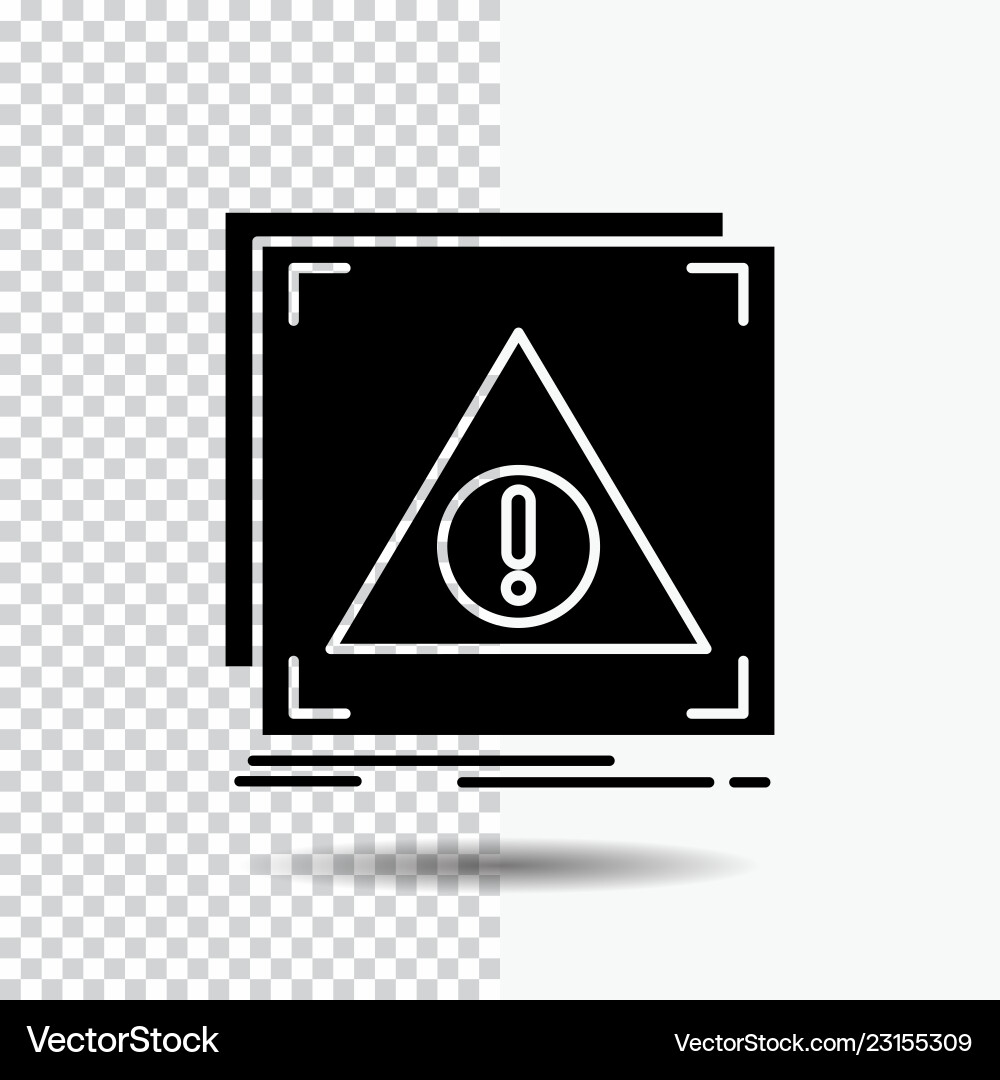 Error application denied server alert glyph icon Vector Image