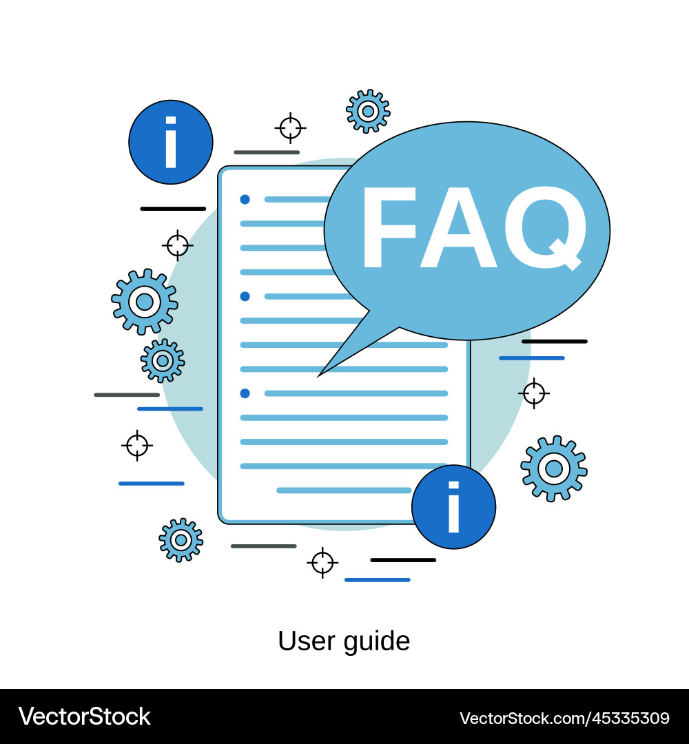 Faq user guide concept Vector Image