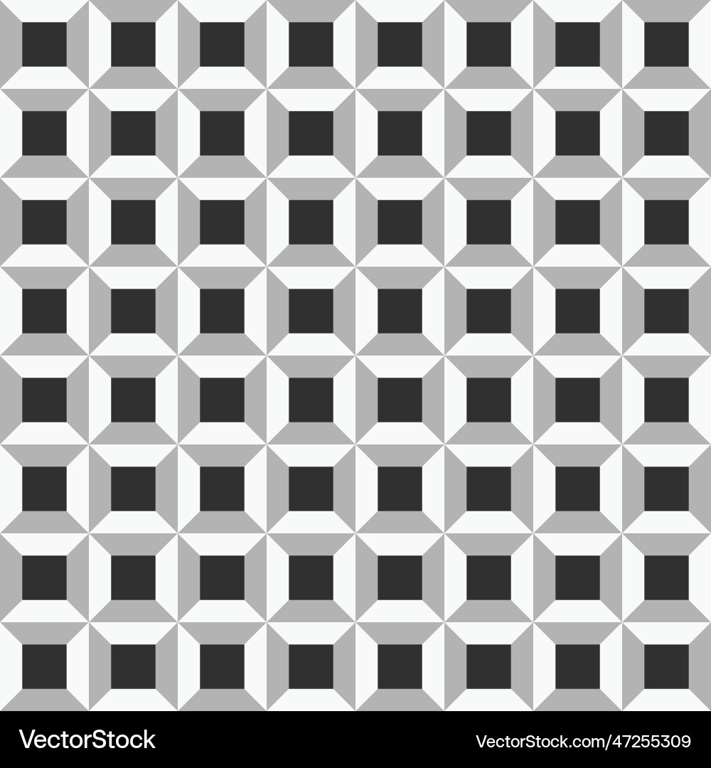 Geometric seamless square pattern background vector image