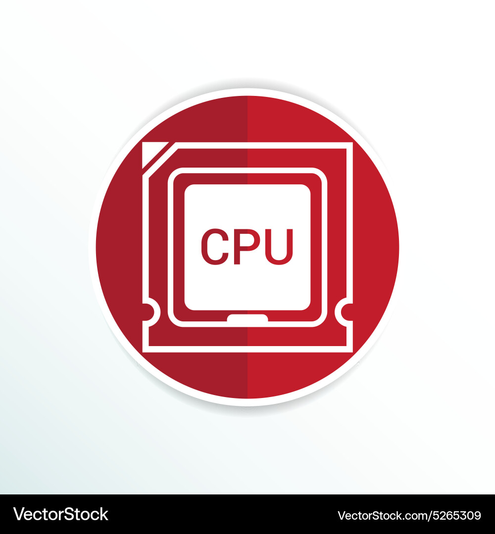 Icon of cpu microprocessor sign symbol process Vector Image