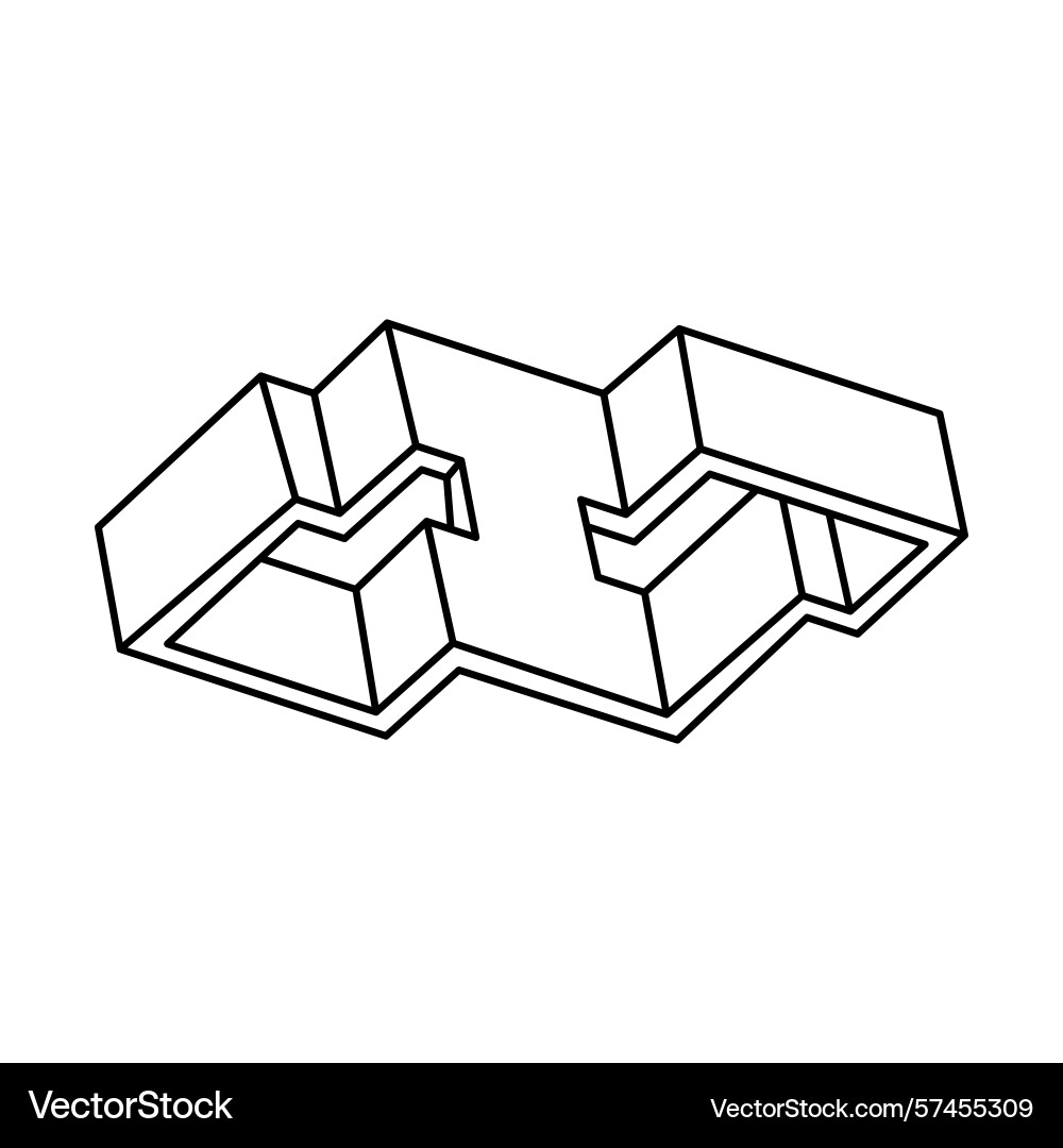 Impossible shape web design element optical Impossible shape web design element optical Vector Image