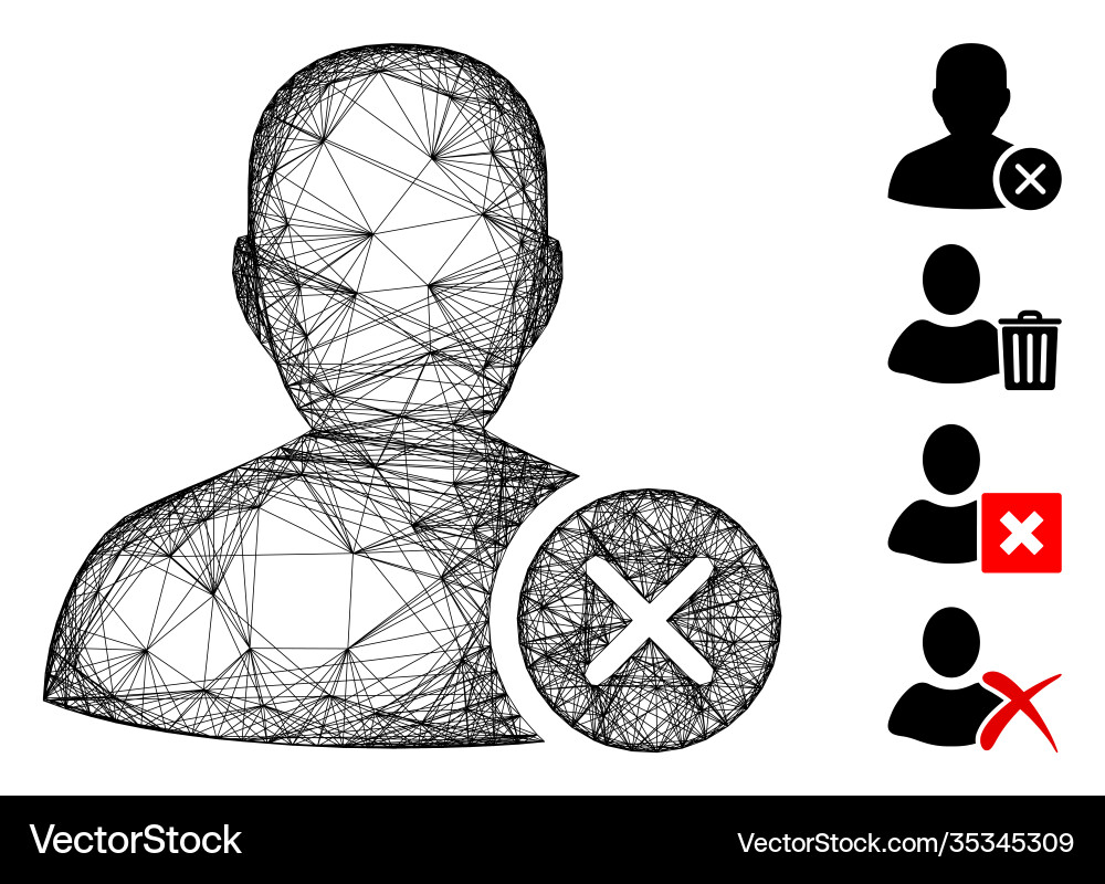Linear user erase mesh Linear user erase mesh Vector Image