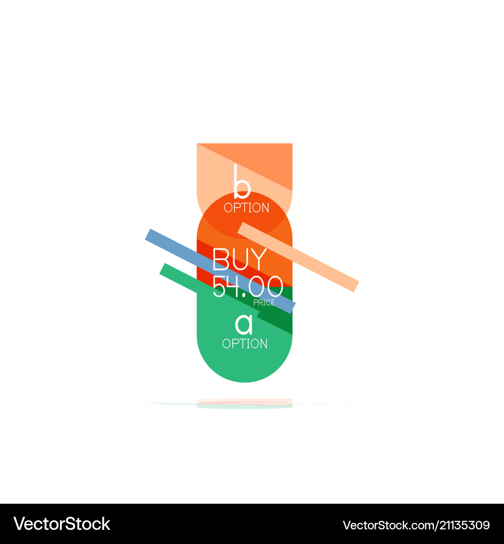 Minimal flat clean abstract option step Minimal flat clean abstract option step vector image
