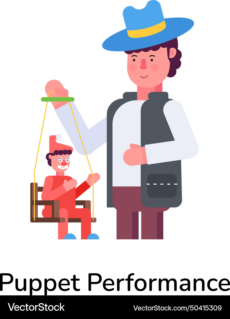 Puppet performance Vector Image
