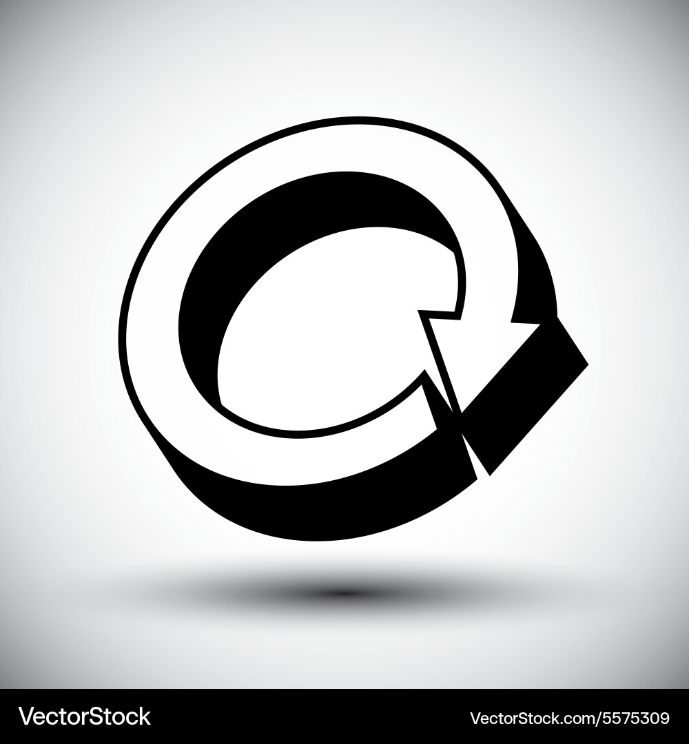 Reload refresh arrows loop simple single color Vector Image