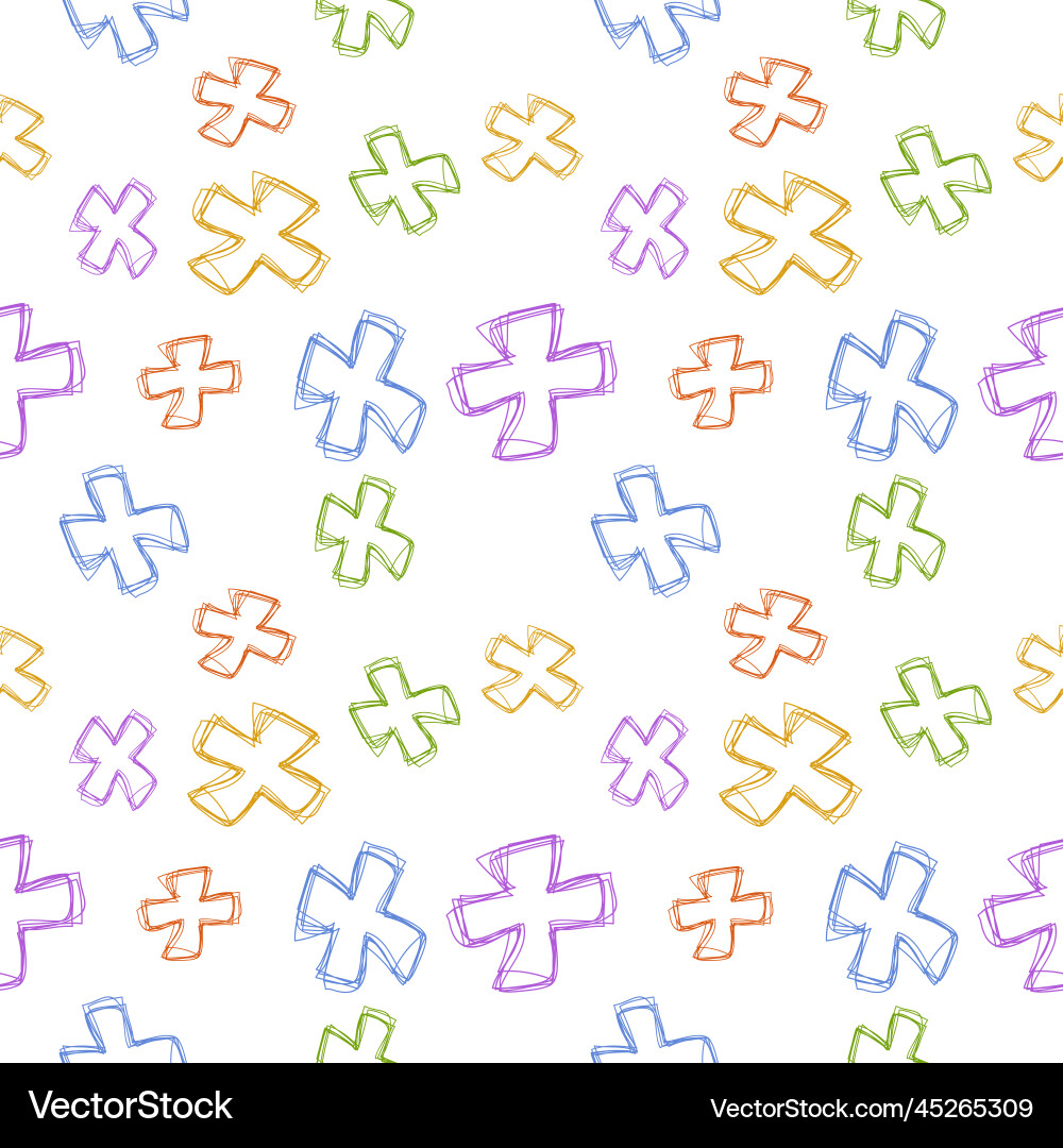 Seamless pattern design shape abstract doodle Seamless pattern design shape abstract doodle Vector Image