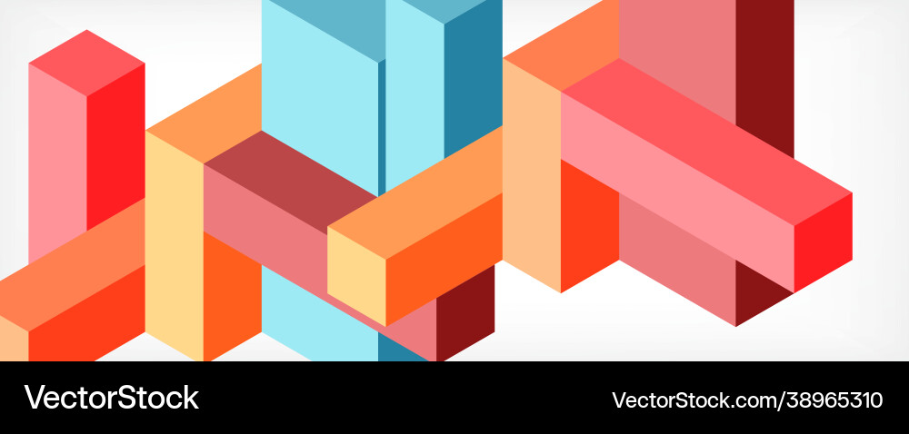Abstract background 3d cubes cubic elements Abstract background 3d cubes cubic elements Vector Image