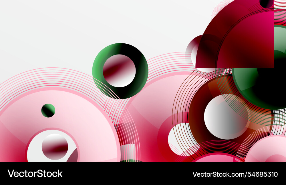 Abstract composition of overlapping circles Vector Image