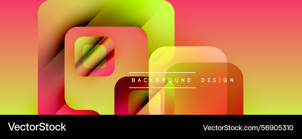 Abstract geometric shapes overlap creating Vector Image