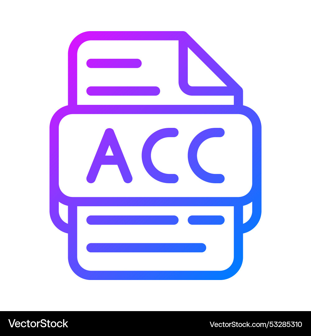 Accdb document file type icons modern database Accdb document file type icons modern database vector image