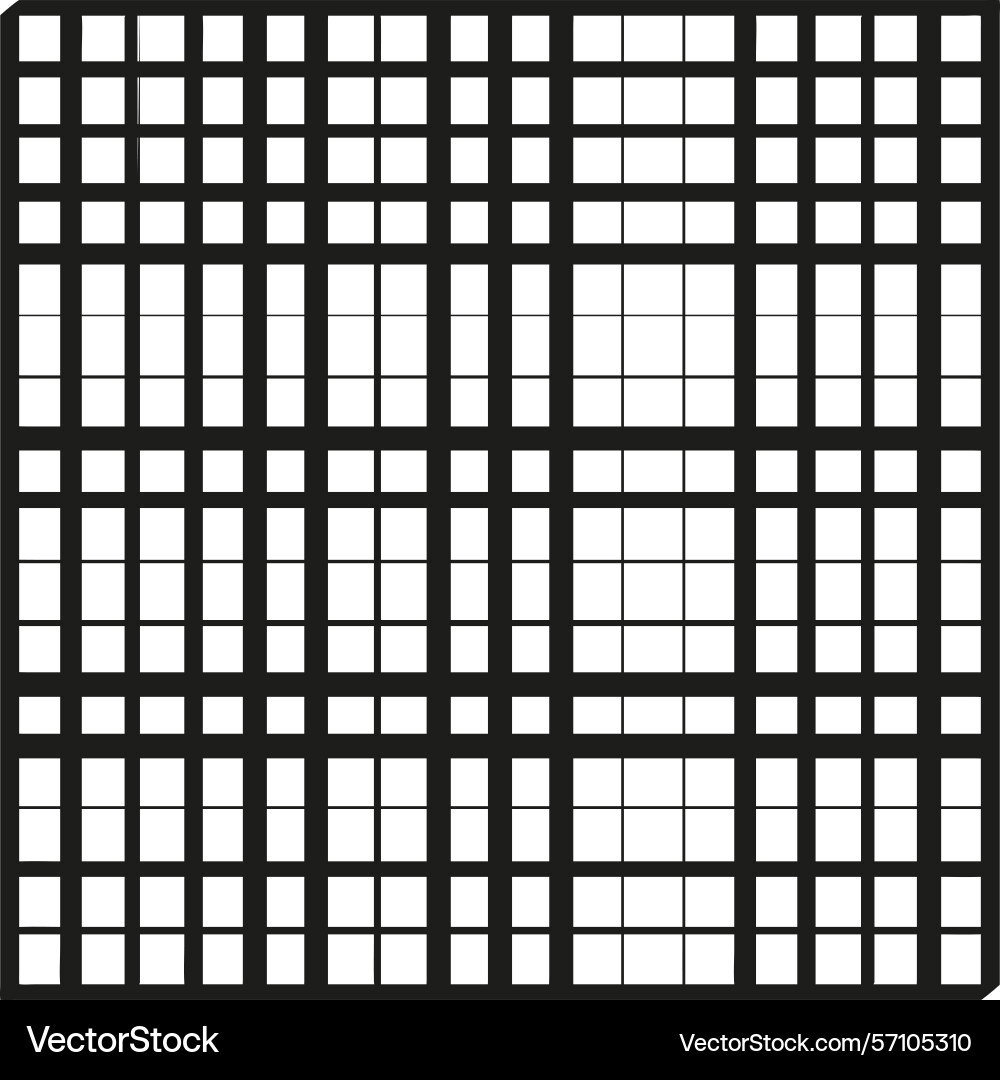 Bold grid design thick line pattern box structure Bold grid design thick line pattern box structure vector image