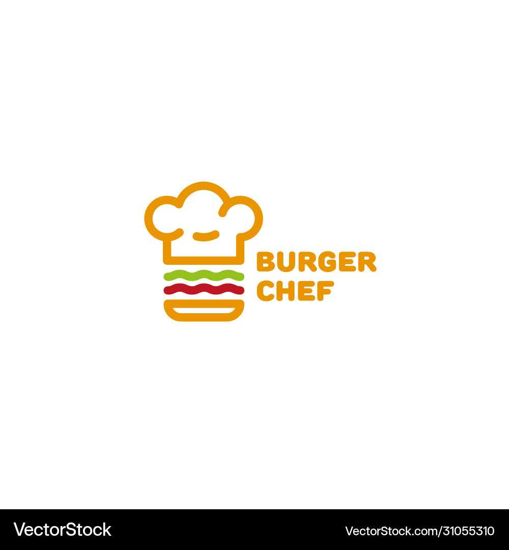 Burger chef logo Burger chef logo vector image