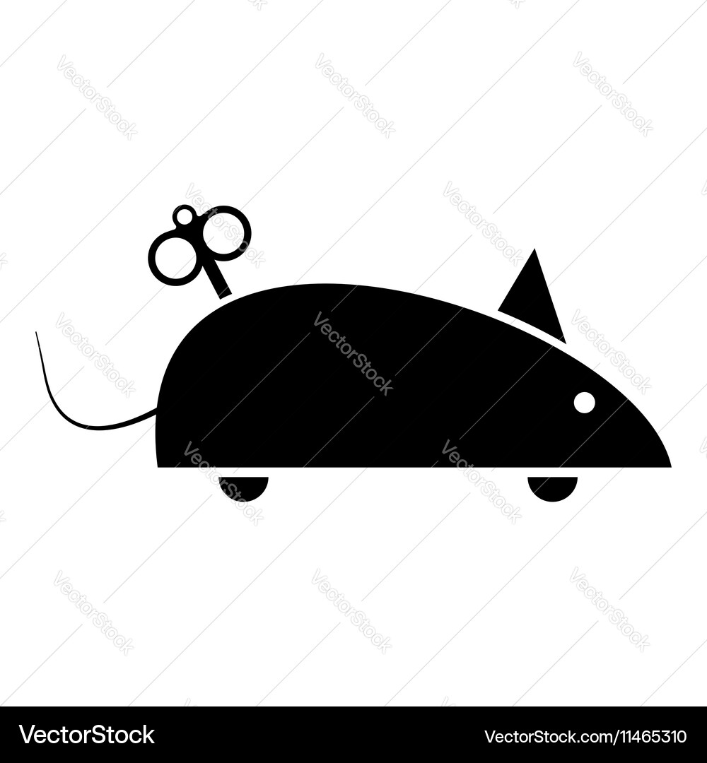 Clockwork mouse icon simple style Vector Image