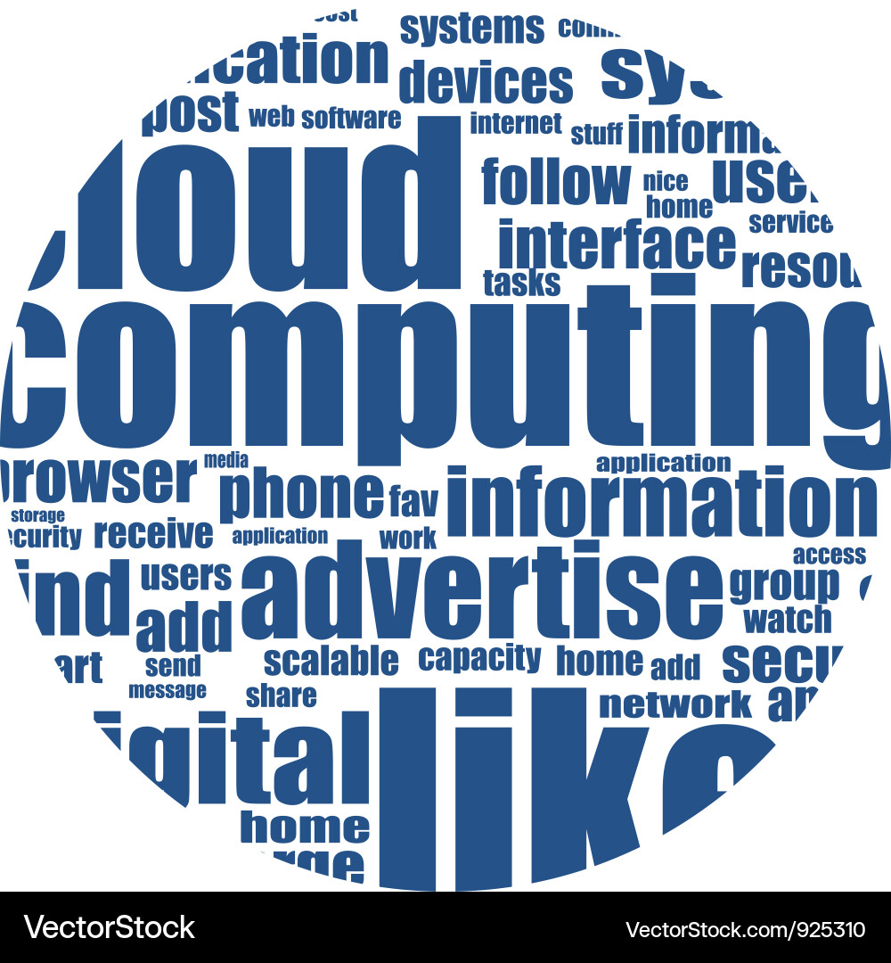 Cloud computing Vector Image