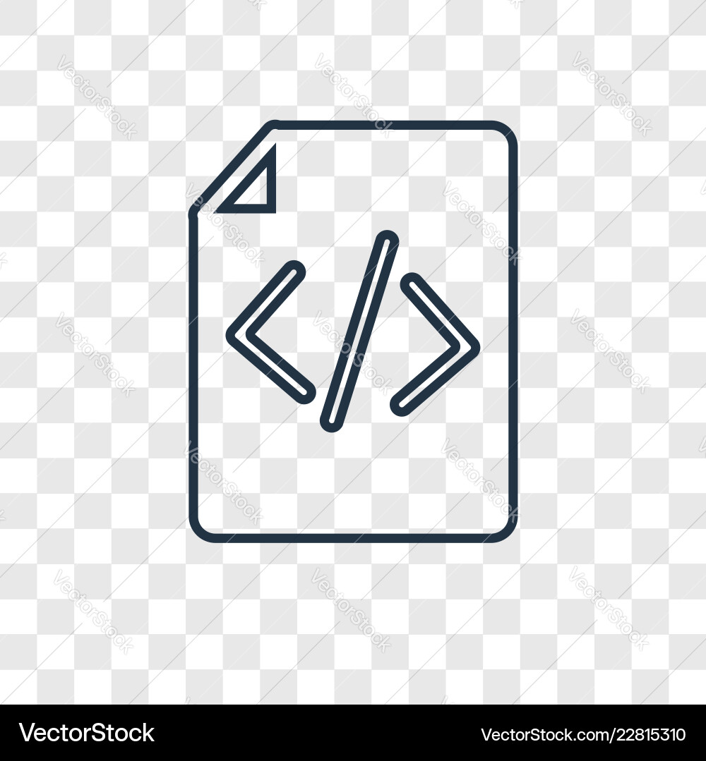 Coding concept linear icon isolated Coding concept linear icon isolated Vector Image