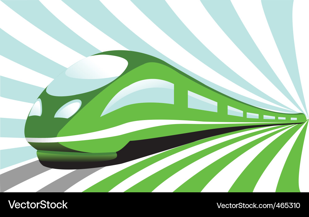 Fast Train Speed Vector Image