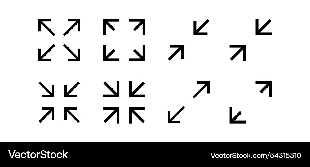 Fullscreen Expand Icon vector image
