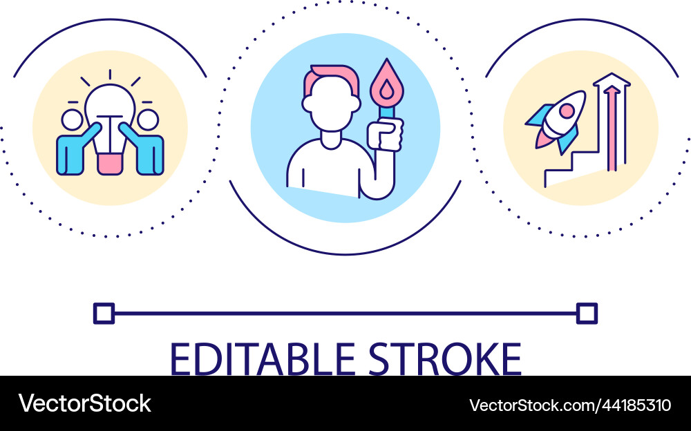 Keep up with professional trends loop concept icon Keep up with professional trends loop concept icon Vector Image