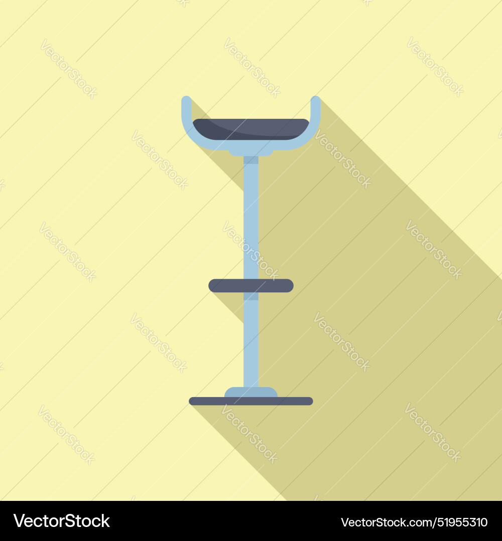 Modern bar stool standing on one leg with round Vector Image