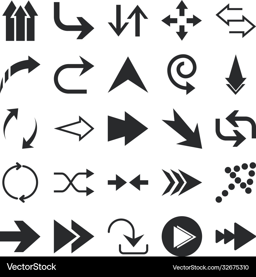 Pfeile Richtung Guide Cursor Web-Navigations-Symbole Pfeile Richtung Guide Cursor Web-Navigations-Symbole vektorbild