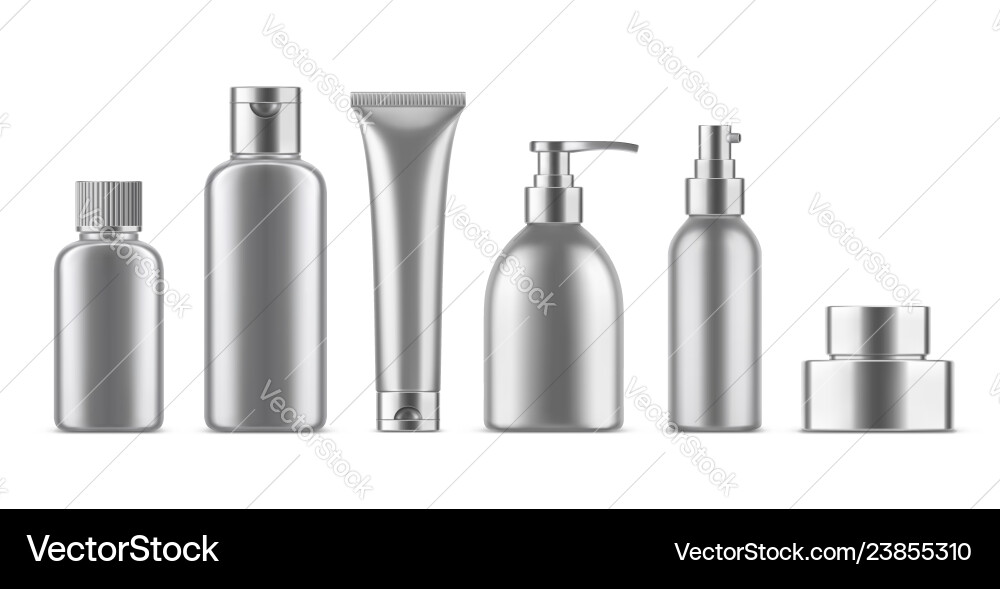 Realistic cosmetic bottles set Realistic cosmetic bottles set vector image