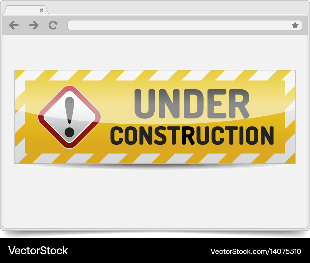 Simple opened browser window on white background Vector Image