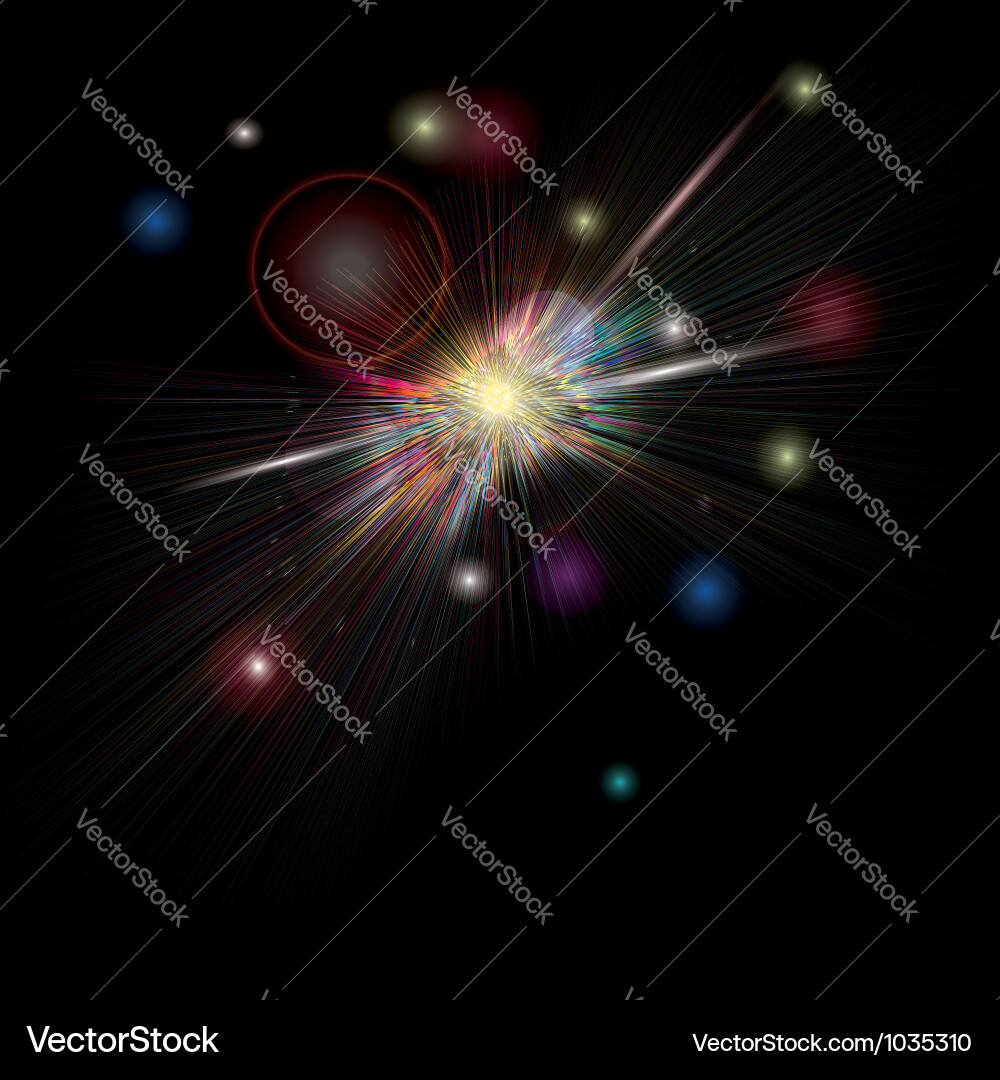 Spectacular Fireworks Display Vector Image