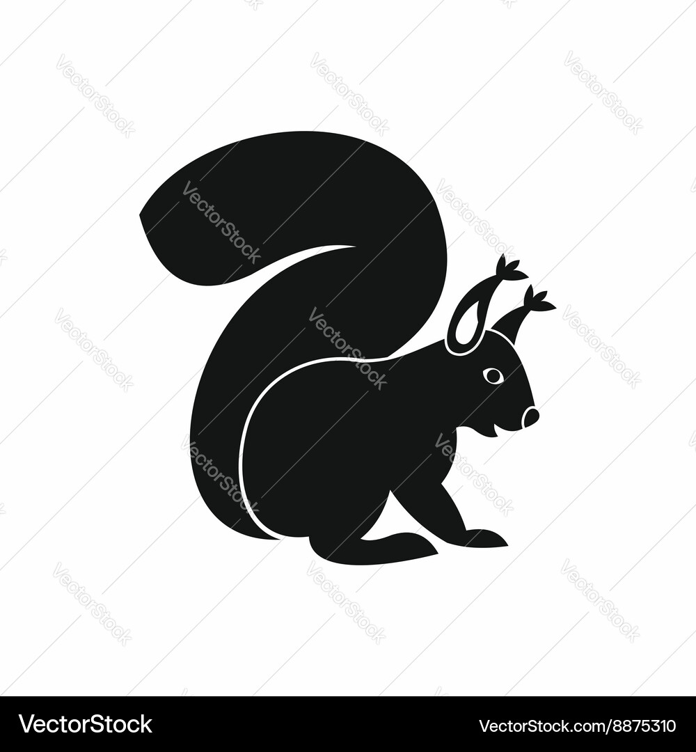 Squirrel icon in simple style Vector Image