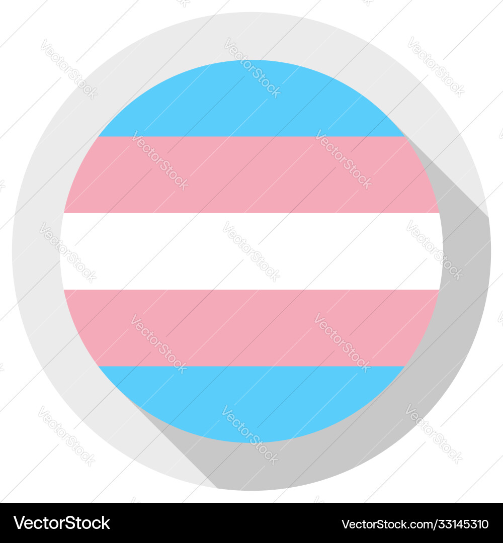 Transgender Pride Flagge Runde Icon Vektorbild