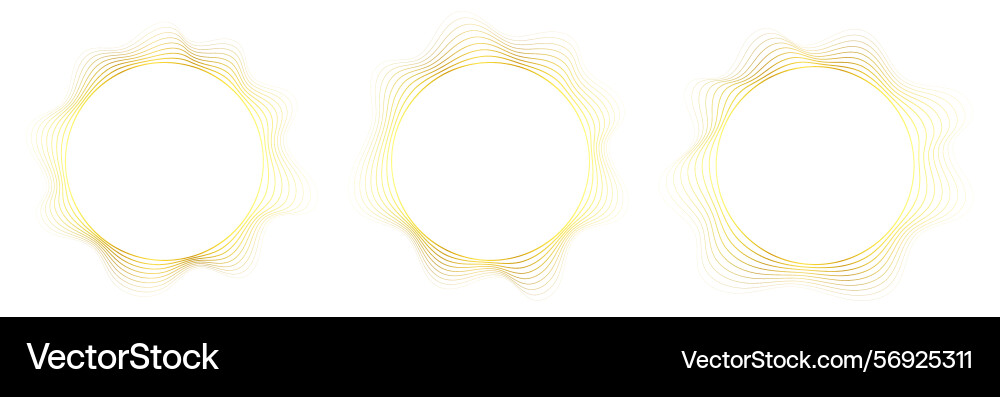 Abstract frame with wavy corners round border Abstract frame with wavy corners round border vector image