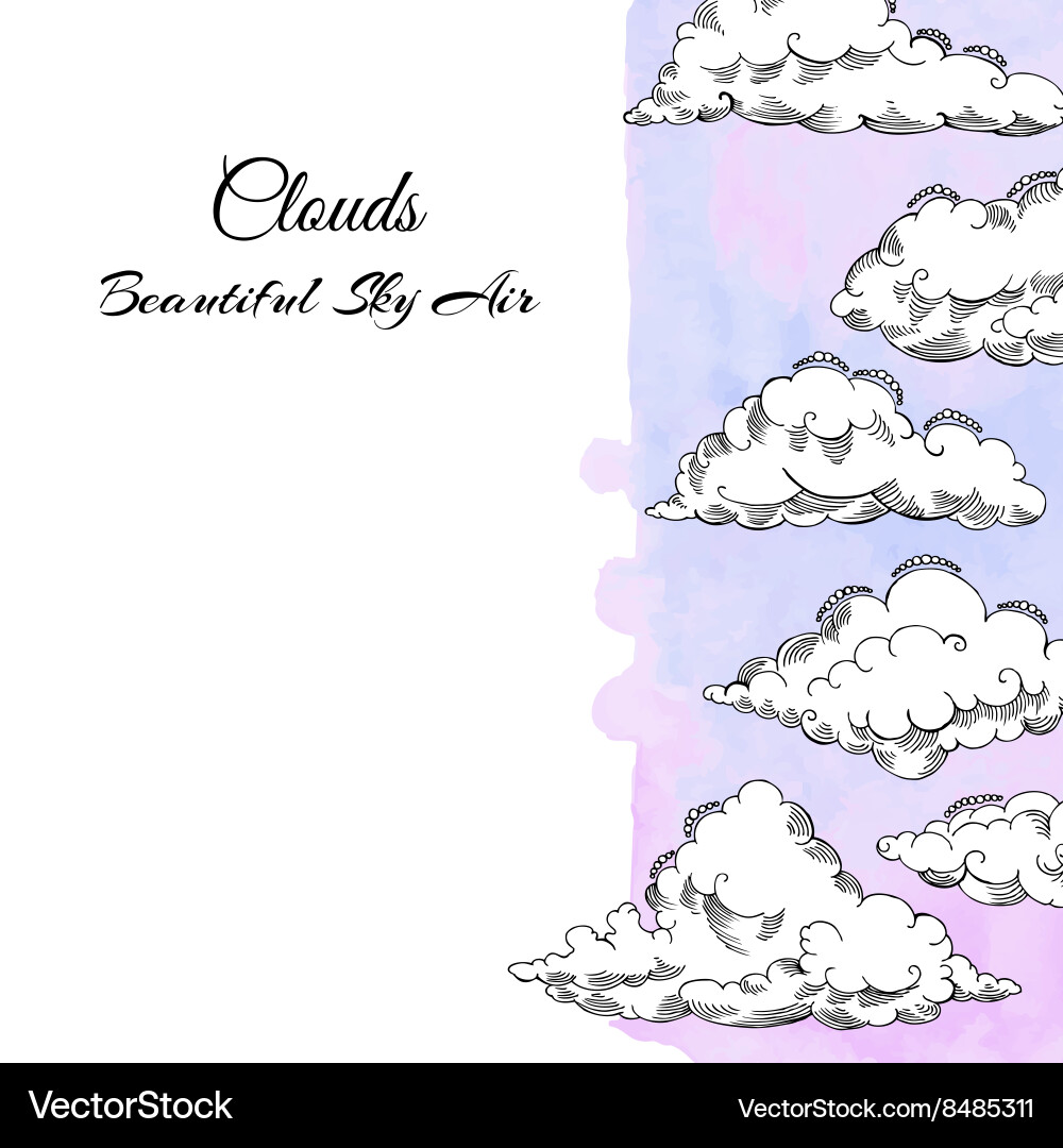 Background with clouds Vector Image