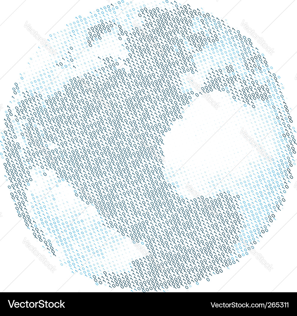 Binary world Vector Image