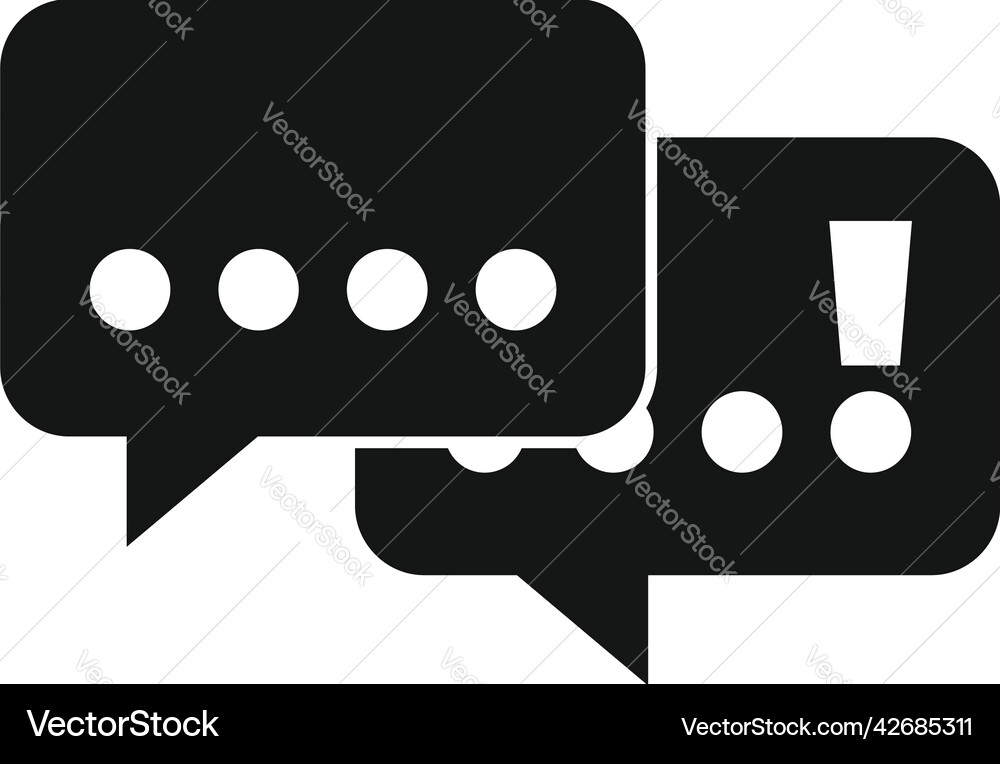 Chat problem solving icon simple business Chat problem solving icon simple business Vector Image