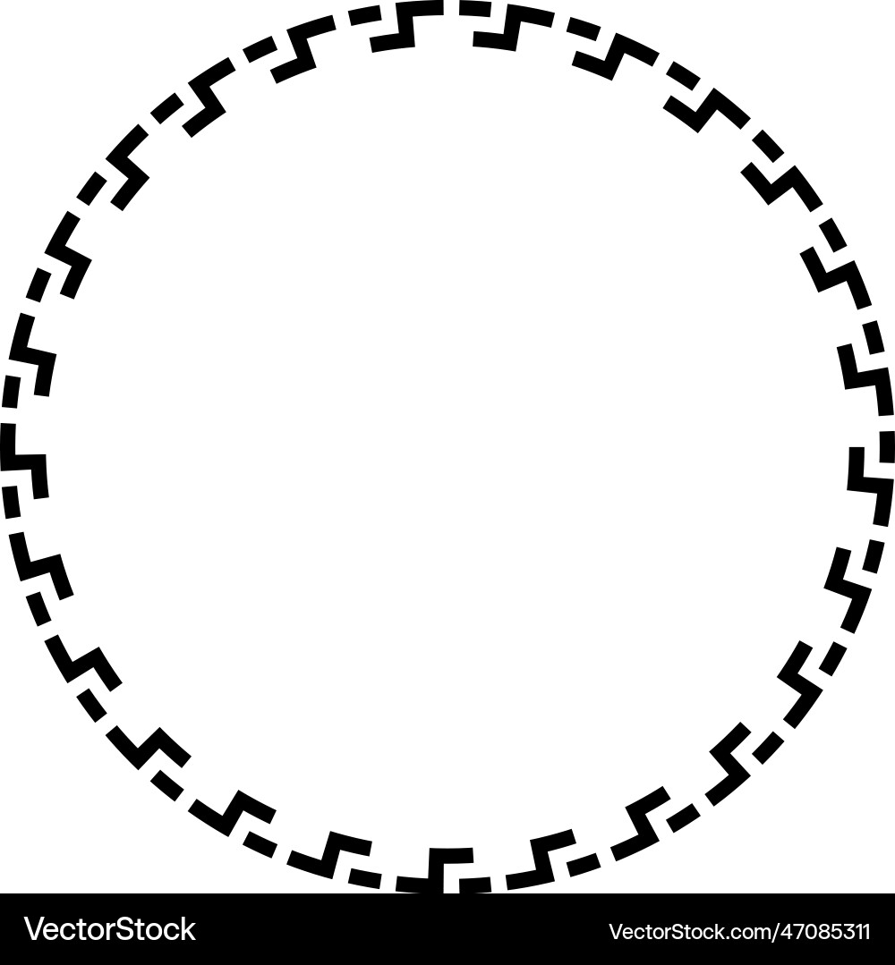 Circle frame round border design shape icon Vector Image