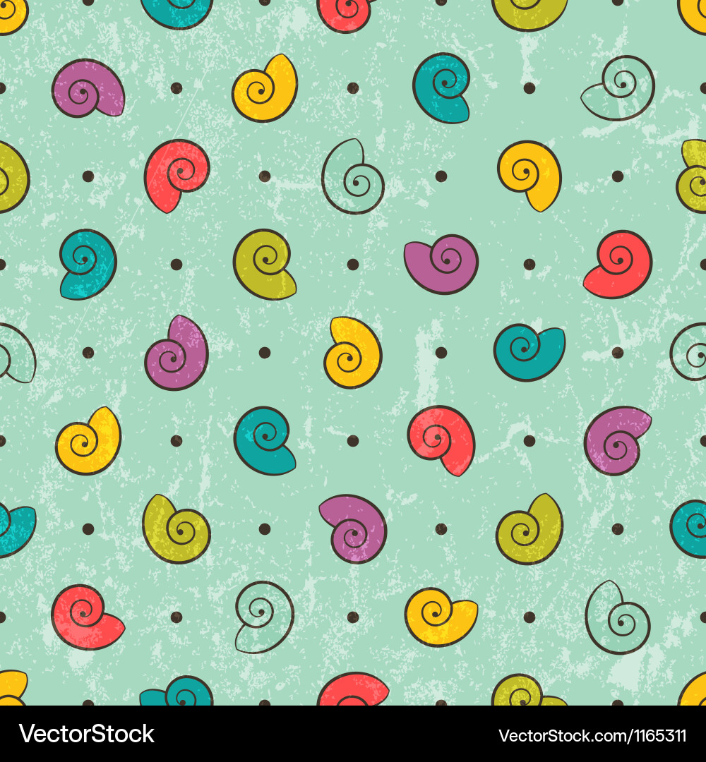Colorful Shell Pattern vector image
