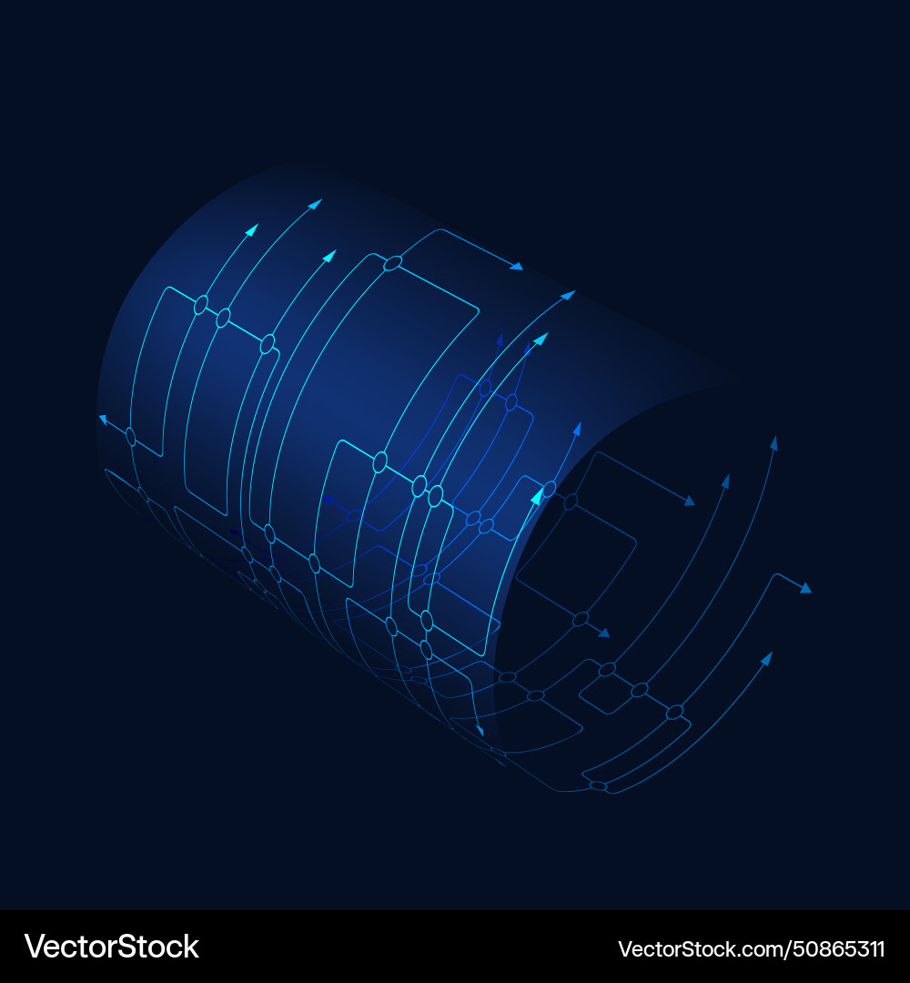 Digital communication circuit diagram Royalty Free Vector