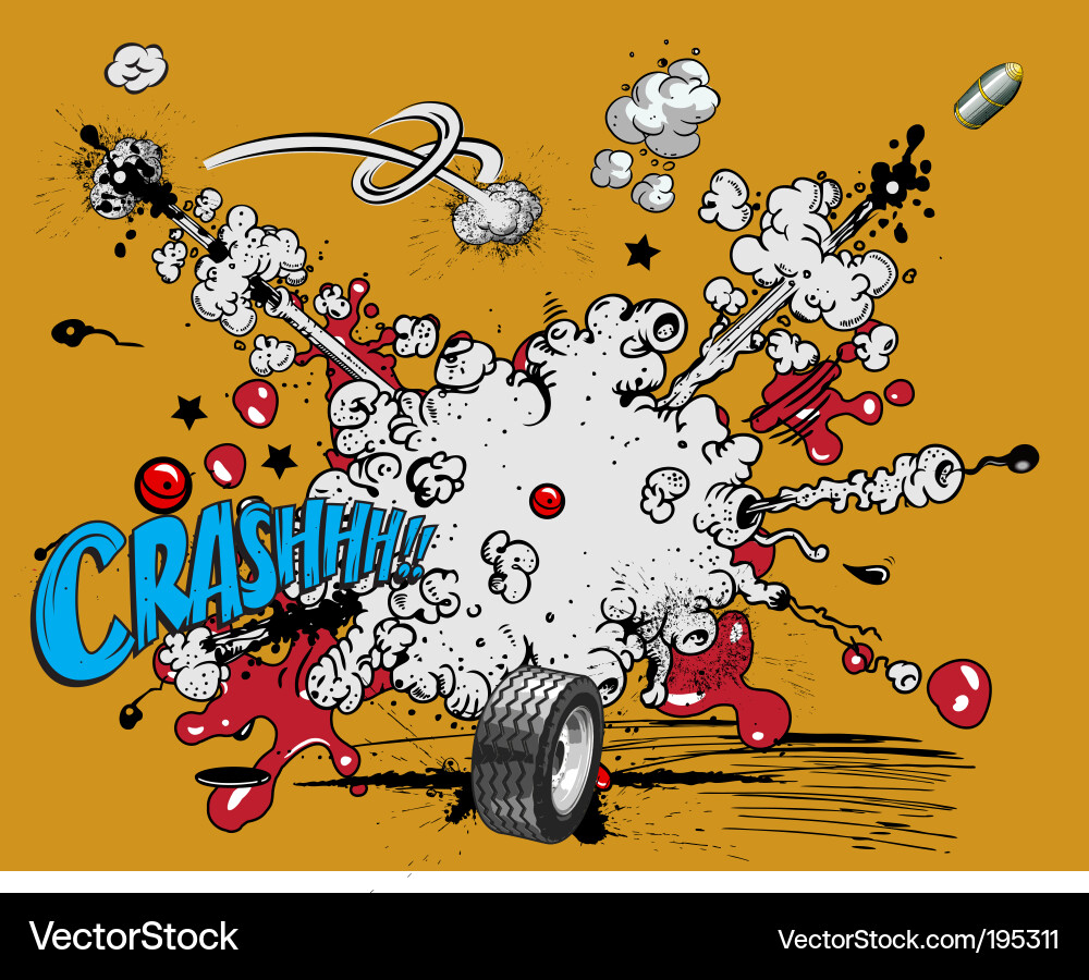 Dynamic Explosion Art Vector Image