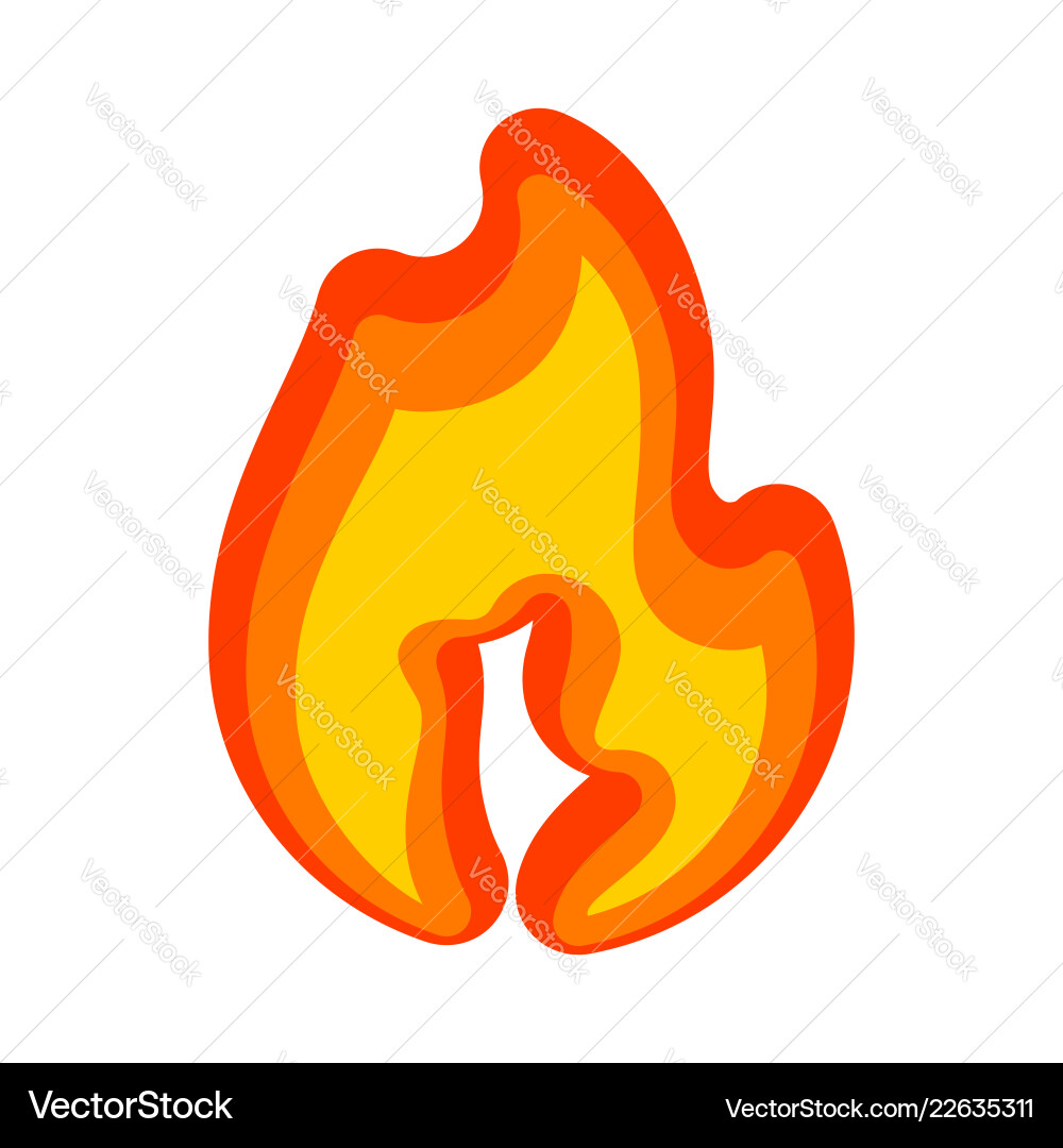 Fire flames red yellow art new icon Fire flames red yellow art new icon Vector Image