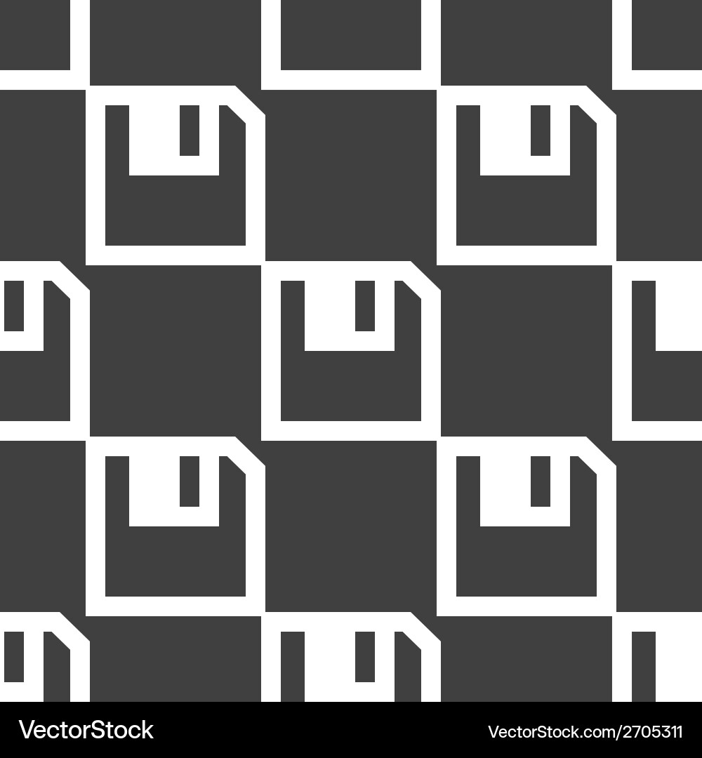 Floppy disk web icon flat design seamless pattern Vector Image