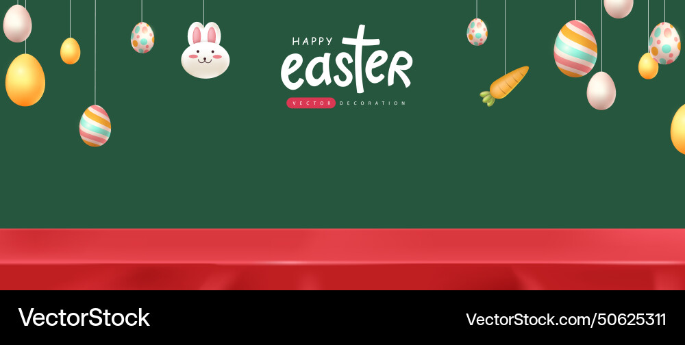 Happy easter banner background Royalty Free Vector Image