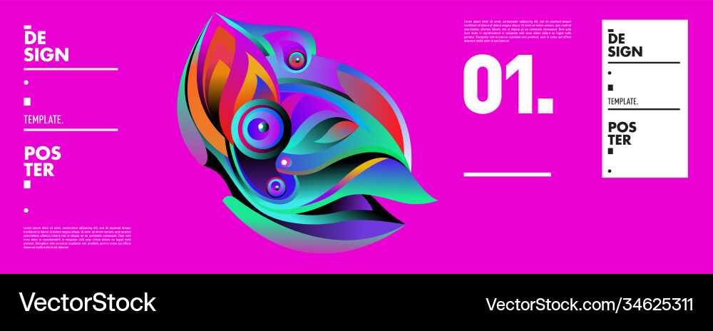 Landing page background template with colorful Vector Image