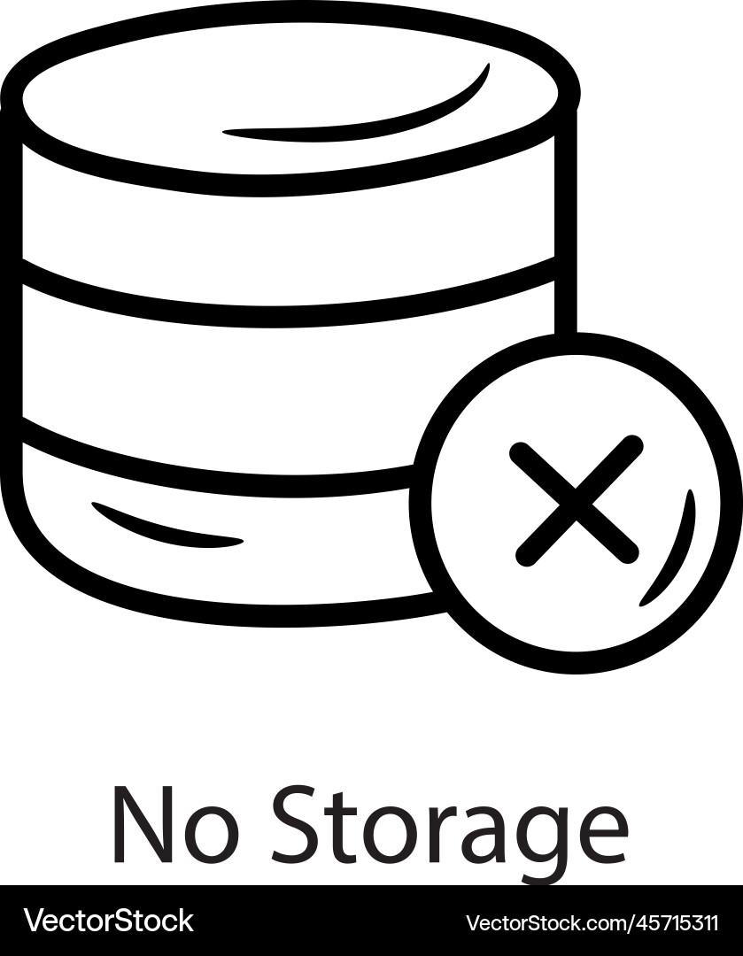 No storage outline icon design data Vector Image