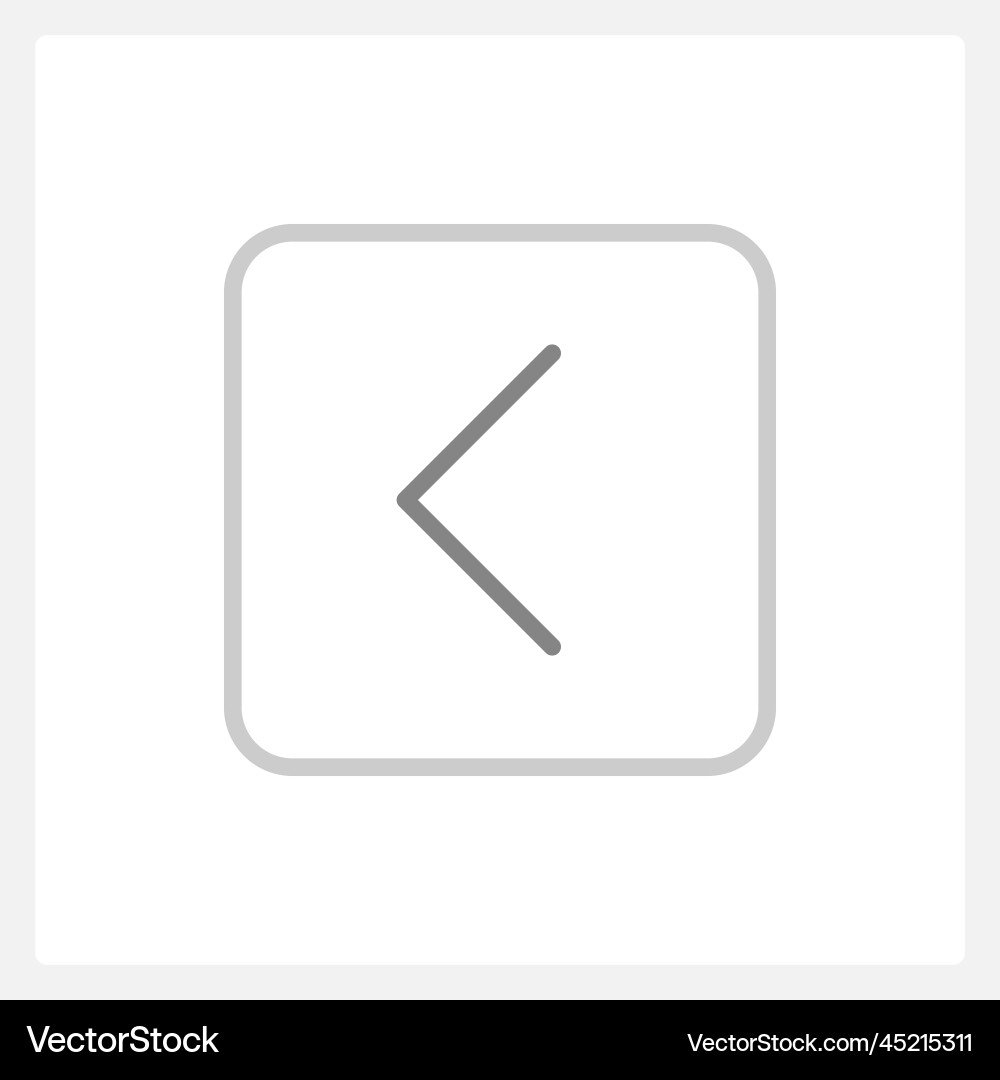 Normal back arrow button ui element template Normal back arrow button ui element template Vector Image
