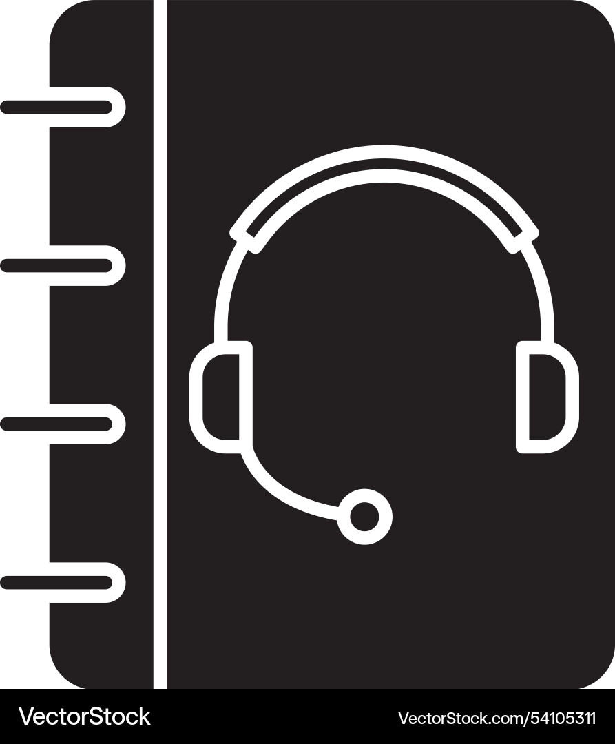 Notebook support glyph icon design vector image