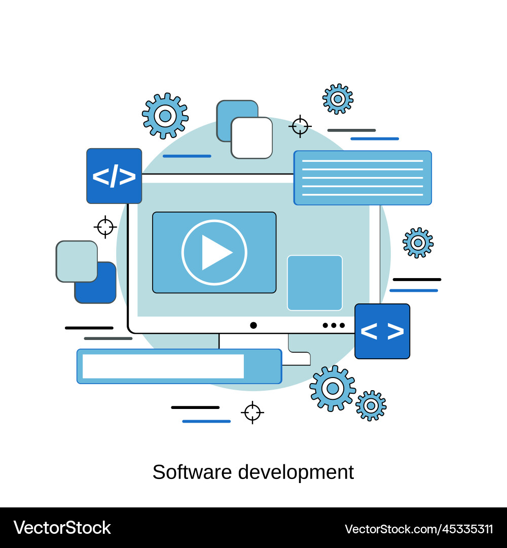 Software development concept Vector Image