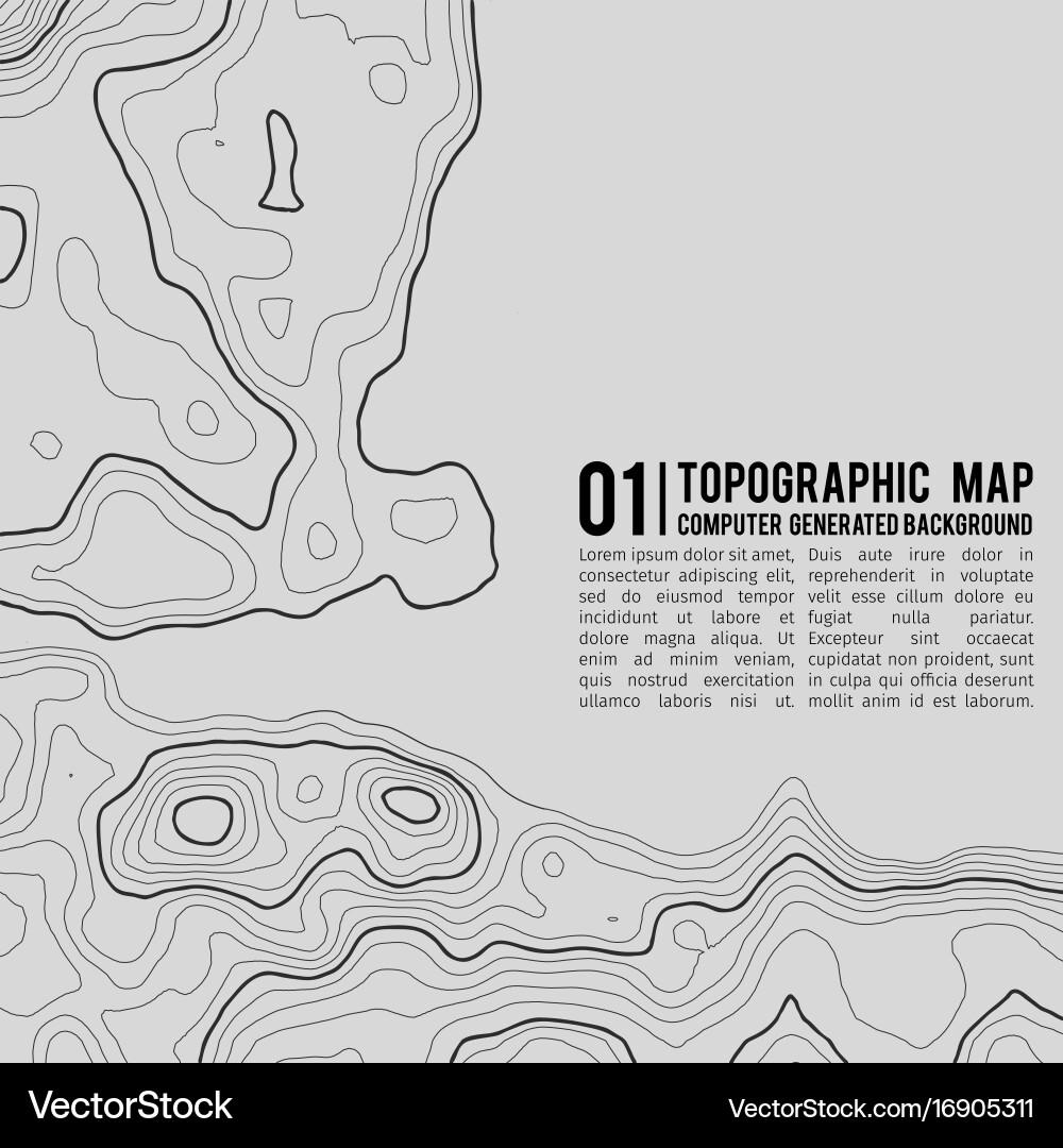 Topographic map background with space for copy vector image