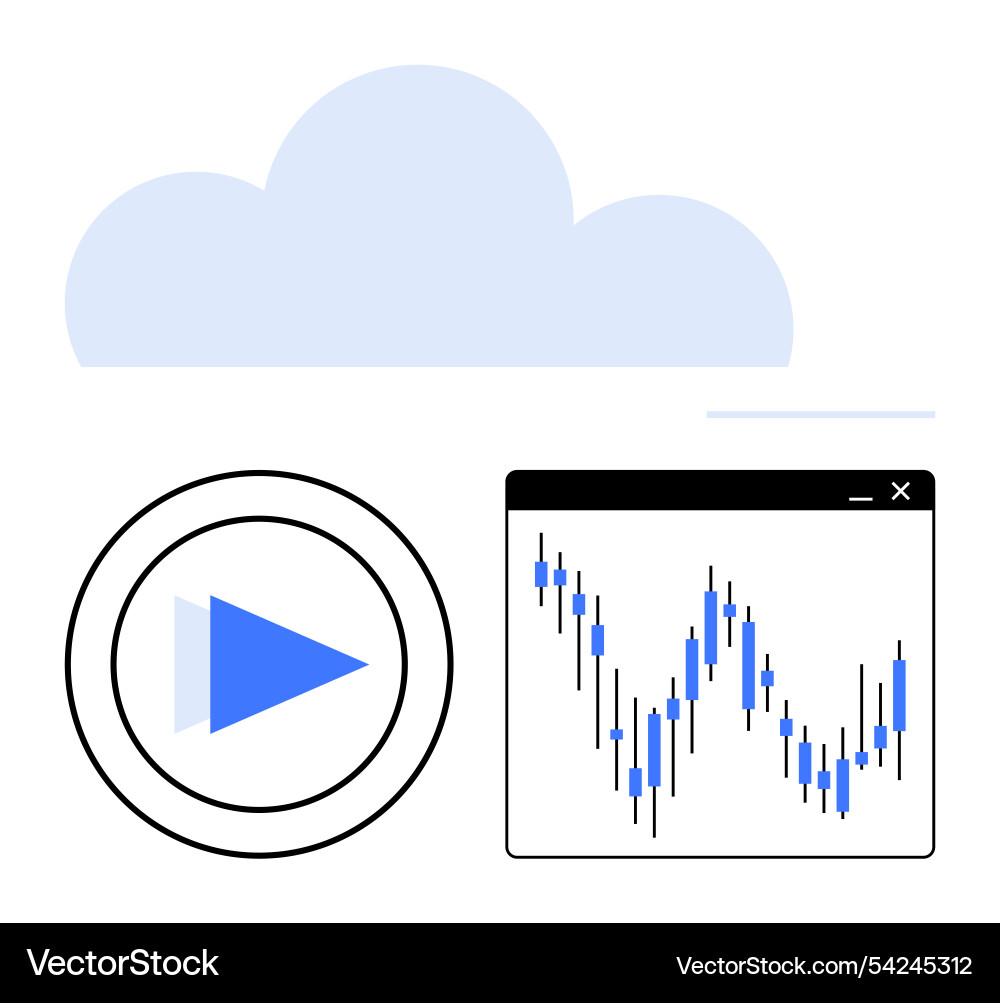 Cloud integration and real-time data analysis Cloud integration and real-time data analysis vector image