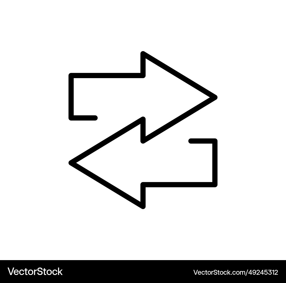 Double Reverse Arrow - Data Transfer vector image