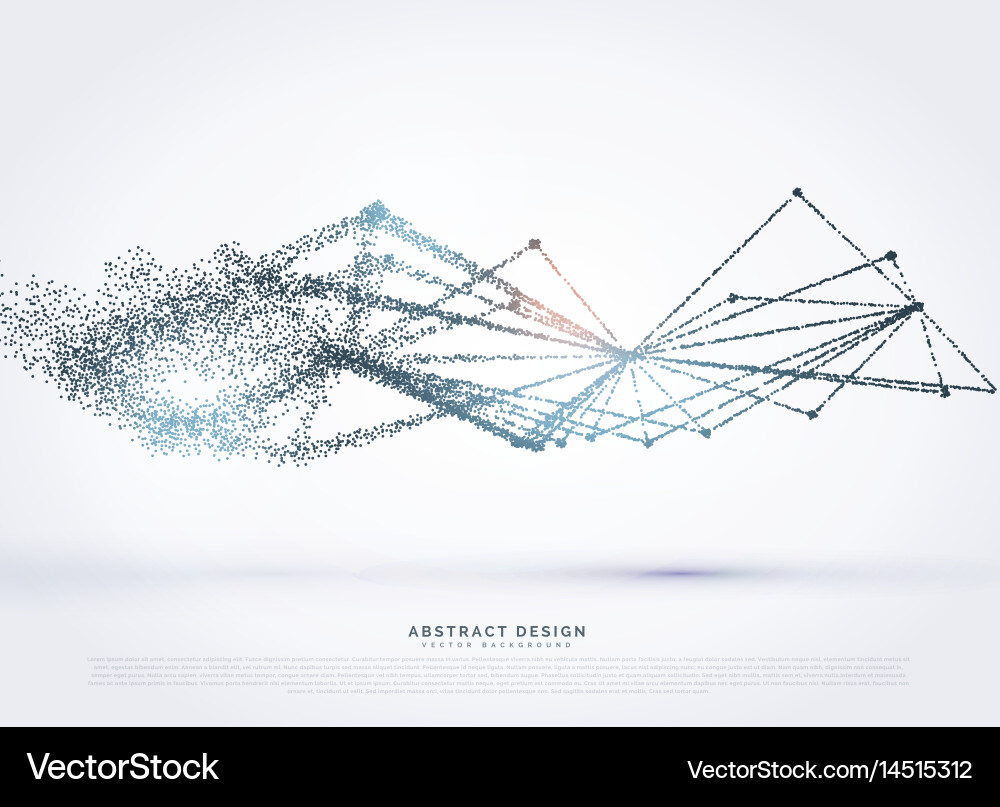 Dynamic Mesh with Particle Background vector image