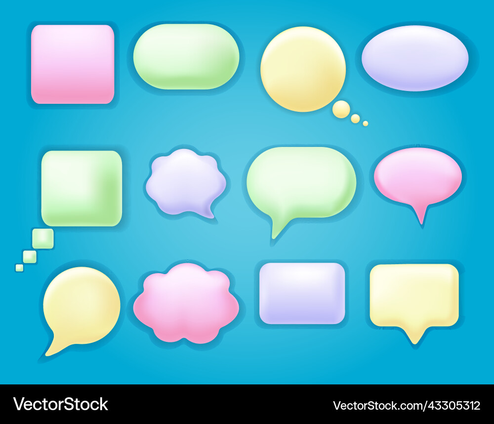 Empty ui balloons Empty ui balloons vector image